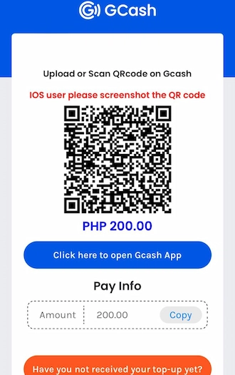 Step 5: Open the GCash app and make payment via QR code